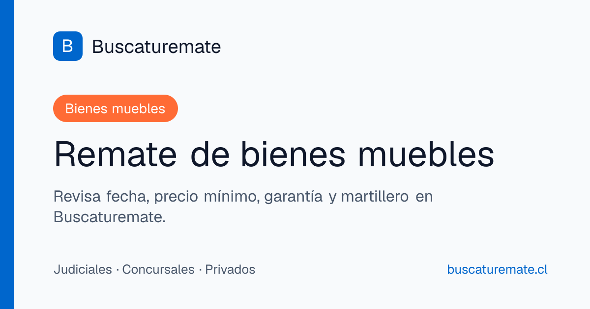Remate concursal Equipos y Muebles y otros | Buscaturemate